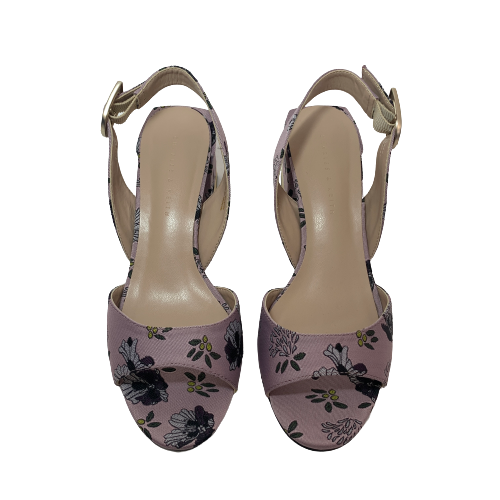 Charles & Keith Lilac Printed Block Heels | Like New |