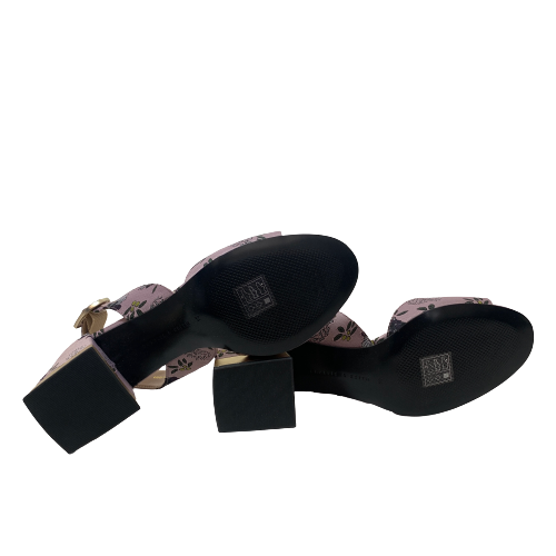 Charles & Keith Lilac Printed Block Heels | Like New |