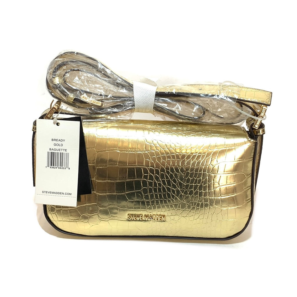 Steve Madden 'Bready' Gold Baguette Bag | Brand New |