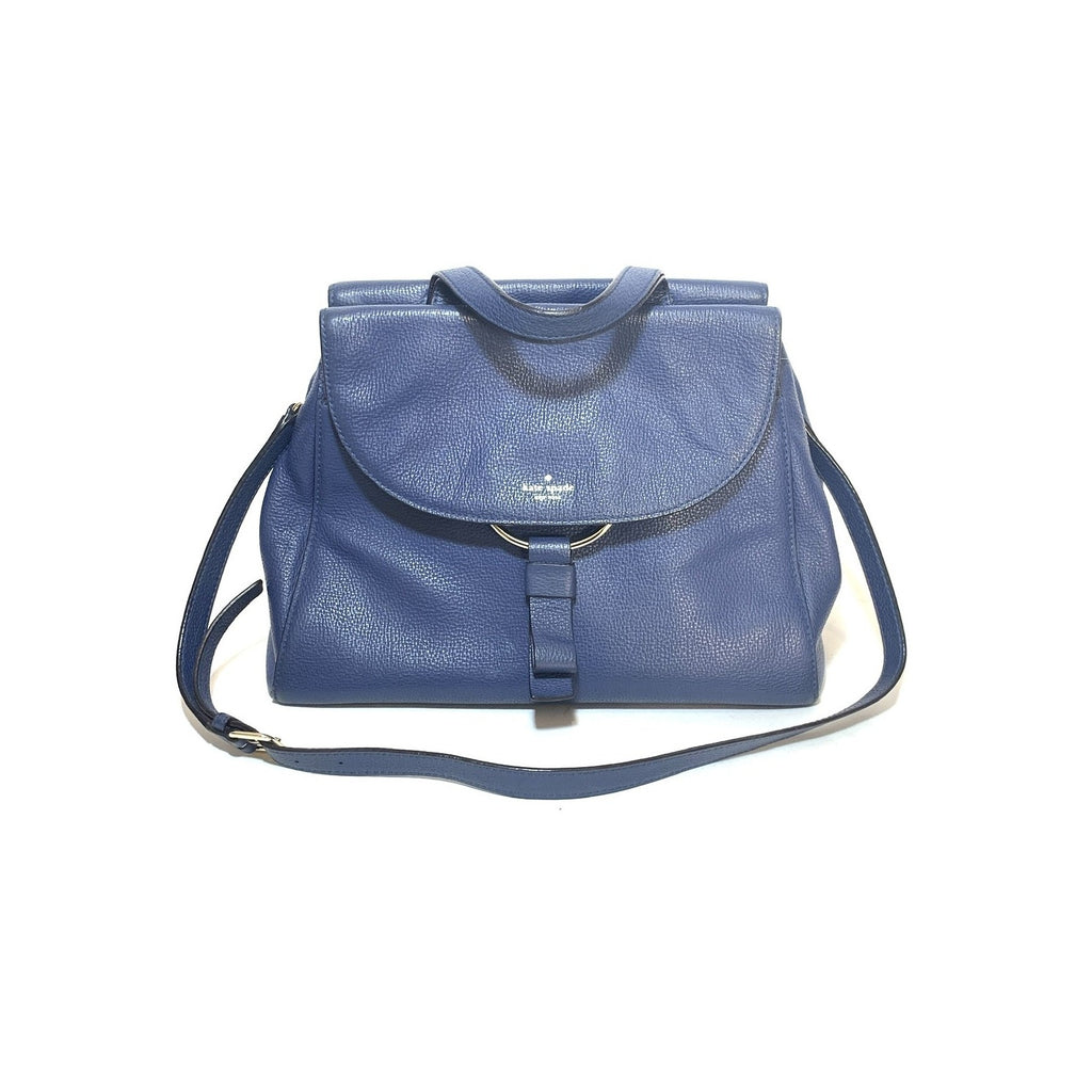 Kate Spade Blue Pebbled Leather 'Jasper Clarke Street' Satchel | Pre Loved |
