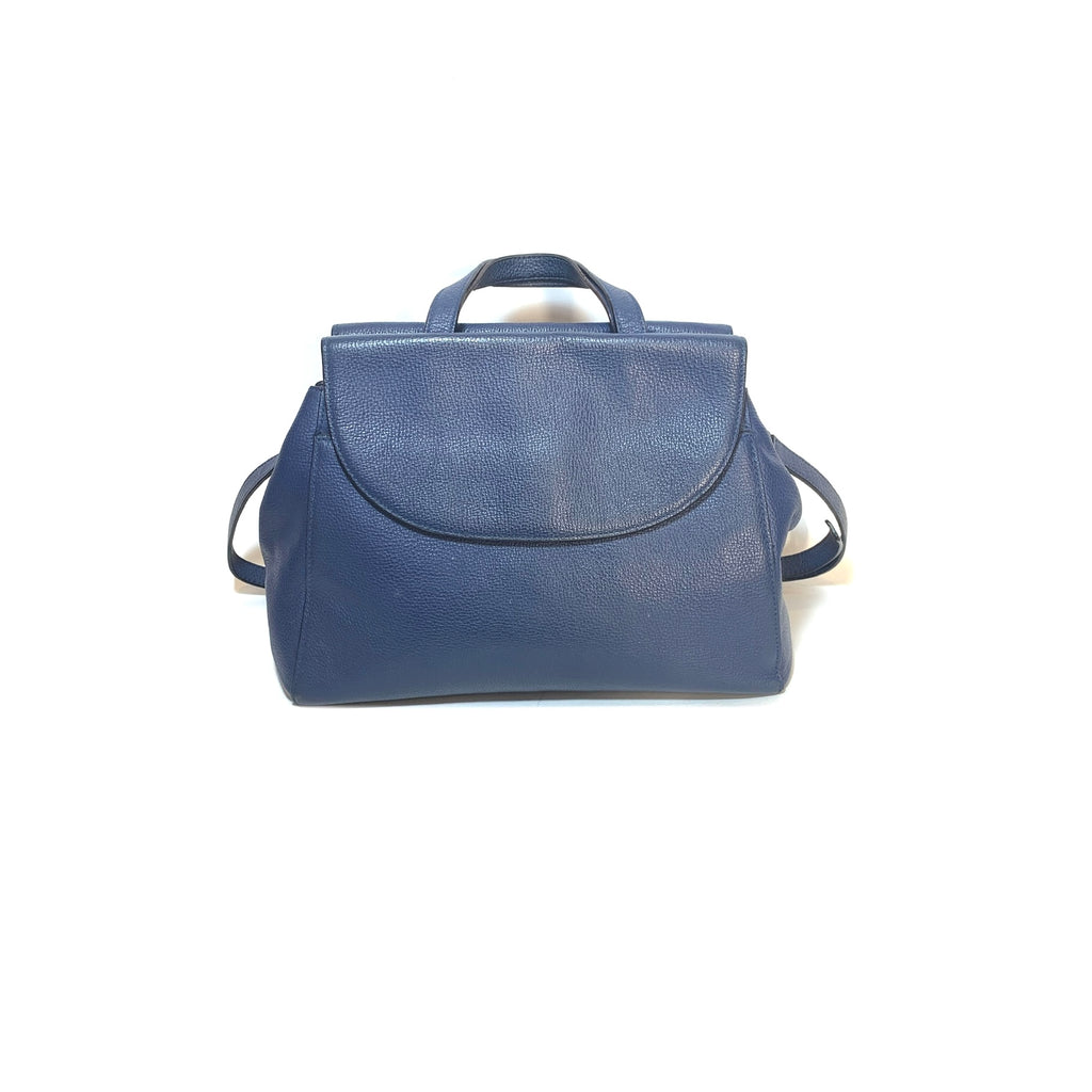 Kate Spade Blue Pebbled Leather 'Jasper Clarke Street' Satchel | Pre Loved |