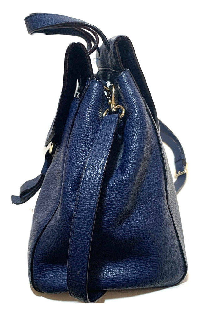 Kate Spade Blue Pebbled Leather 'Jasper Clarke Street' Satchel | Pre Loved |