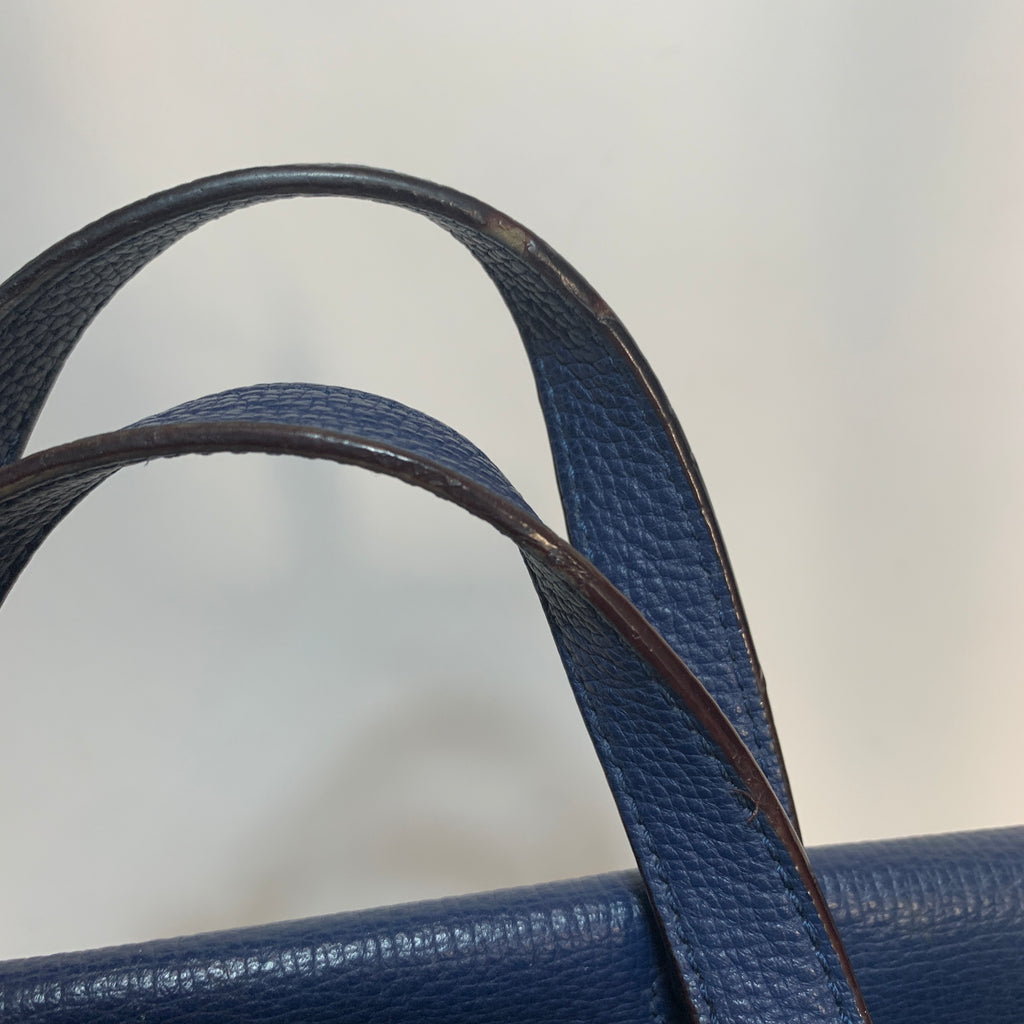 Kate Spade Blue Pebbled Leather 'Jasper Clarke Street' Satchel | Pre Loved |