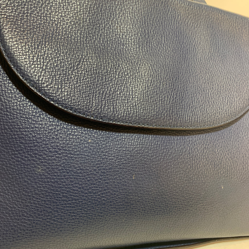 Kate Spade Blue Pebbled Leather 'Jasper Clarke Street' Satchel | Pre Loved |