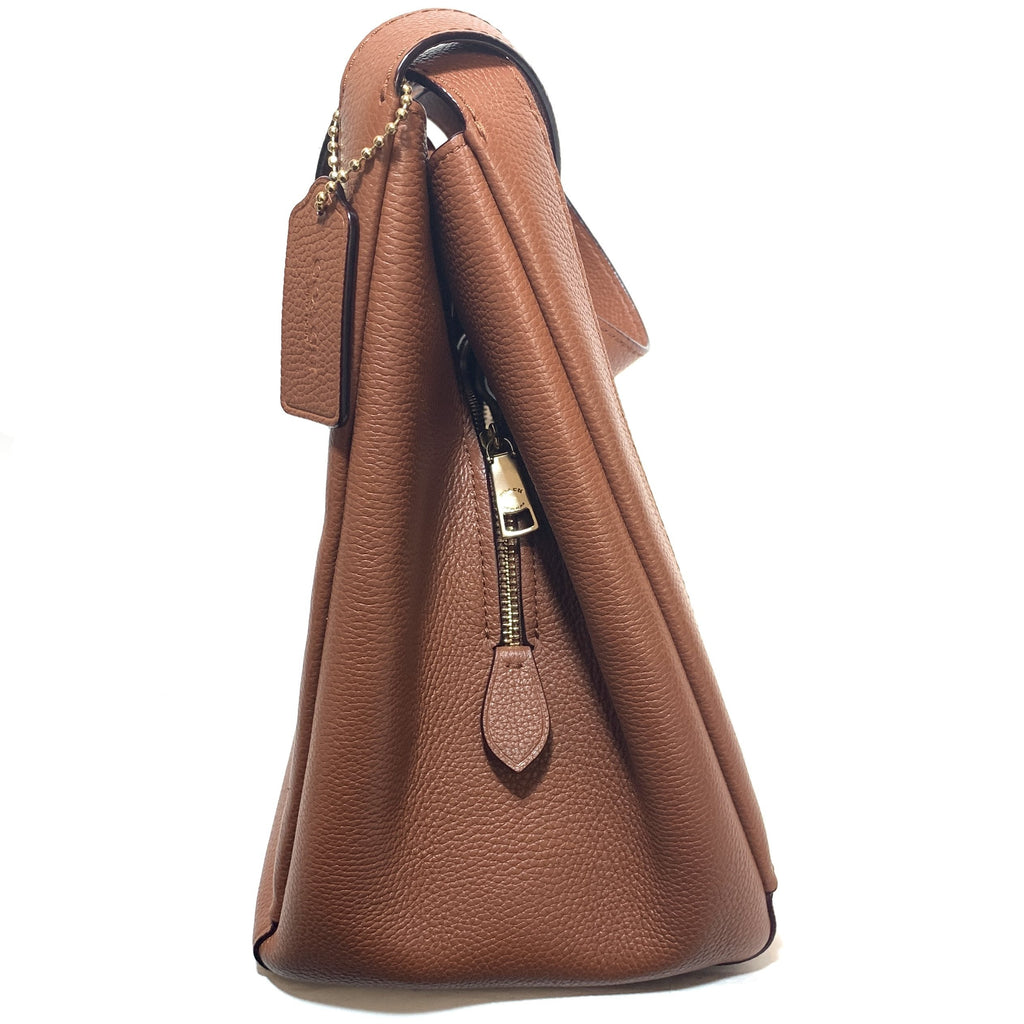 Coach Tan 'Hadley' Pebbled Leather Hobo Bag | Like New |