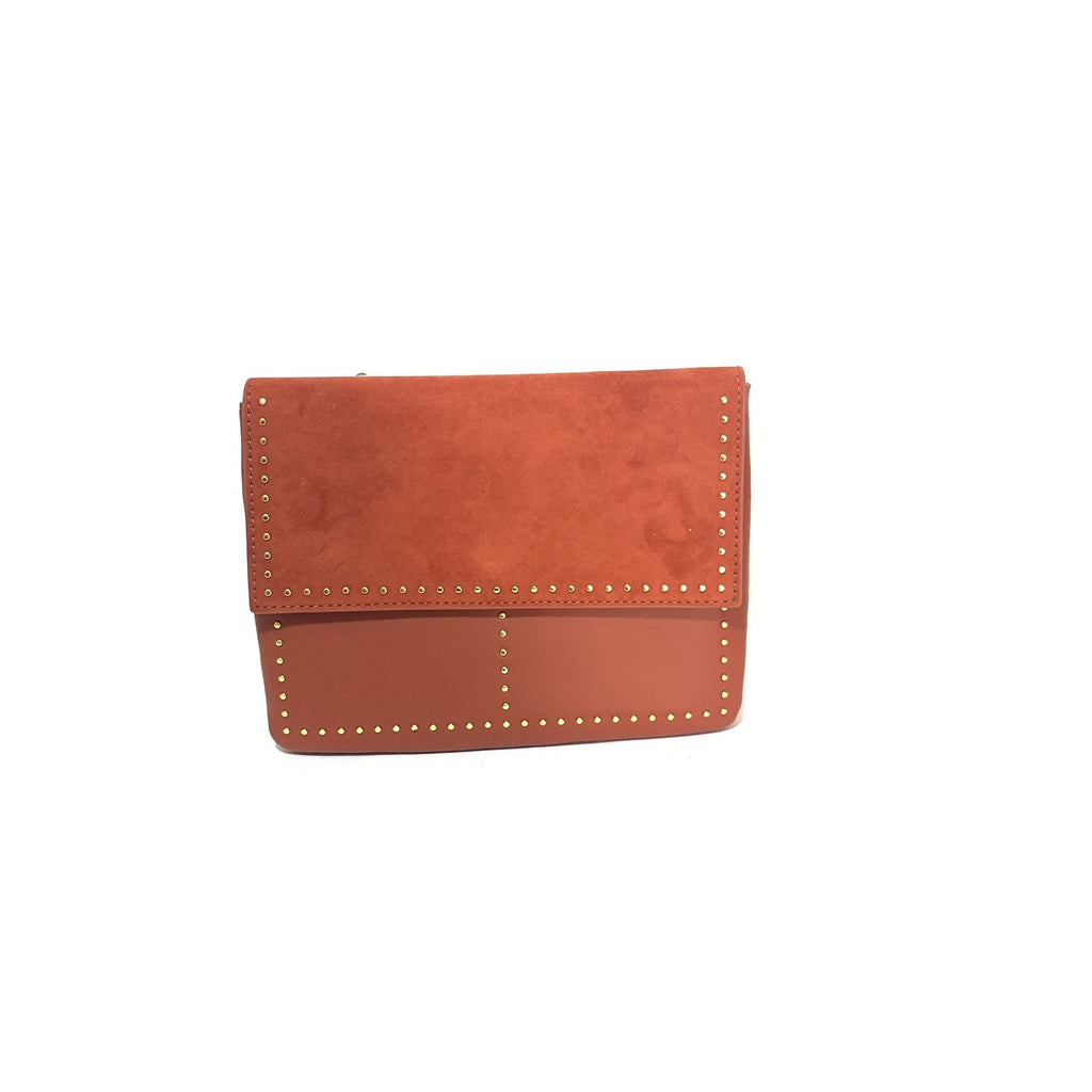 Charles & Keith Orange Studded Cross Body Bag | Brand New |