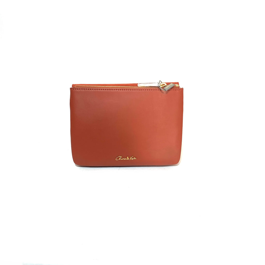 Charles & Keith Orange Studded Cross Body Bag | Brand New |