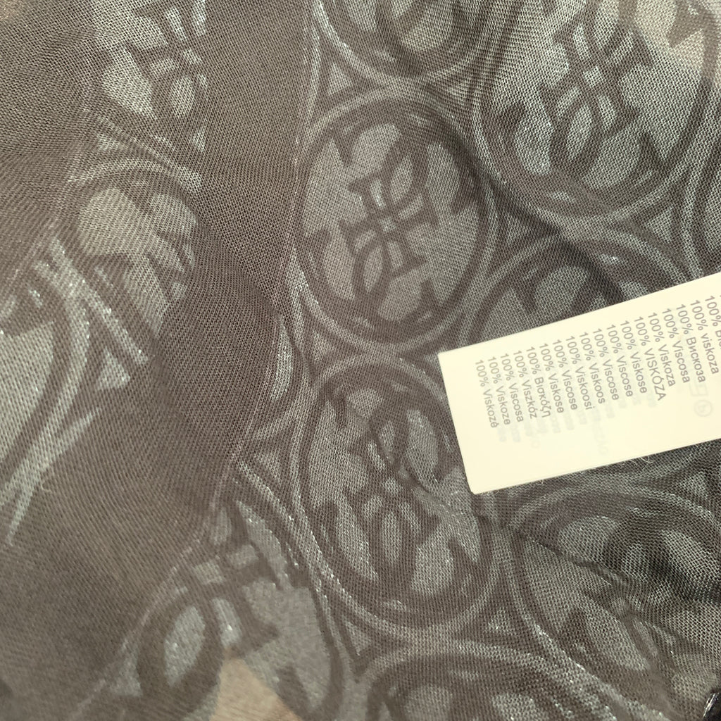 Guess Black Printed Logo Scarf | Pre Loved |