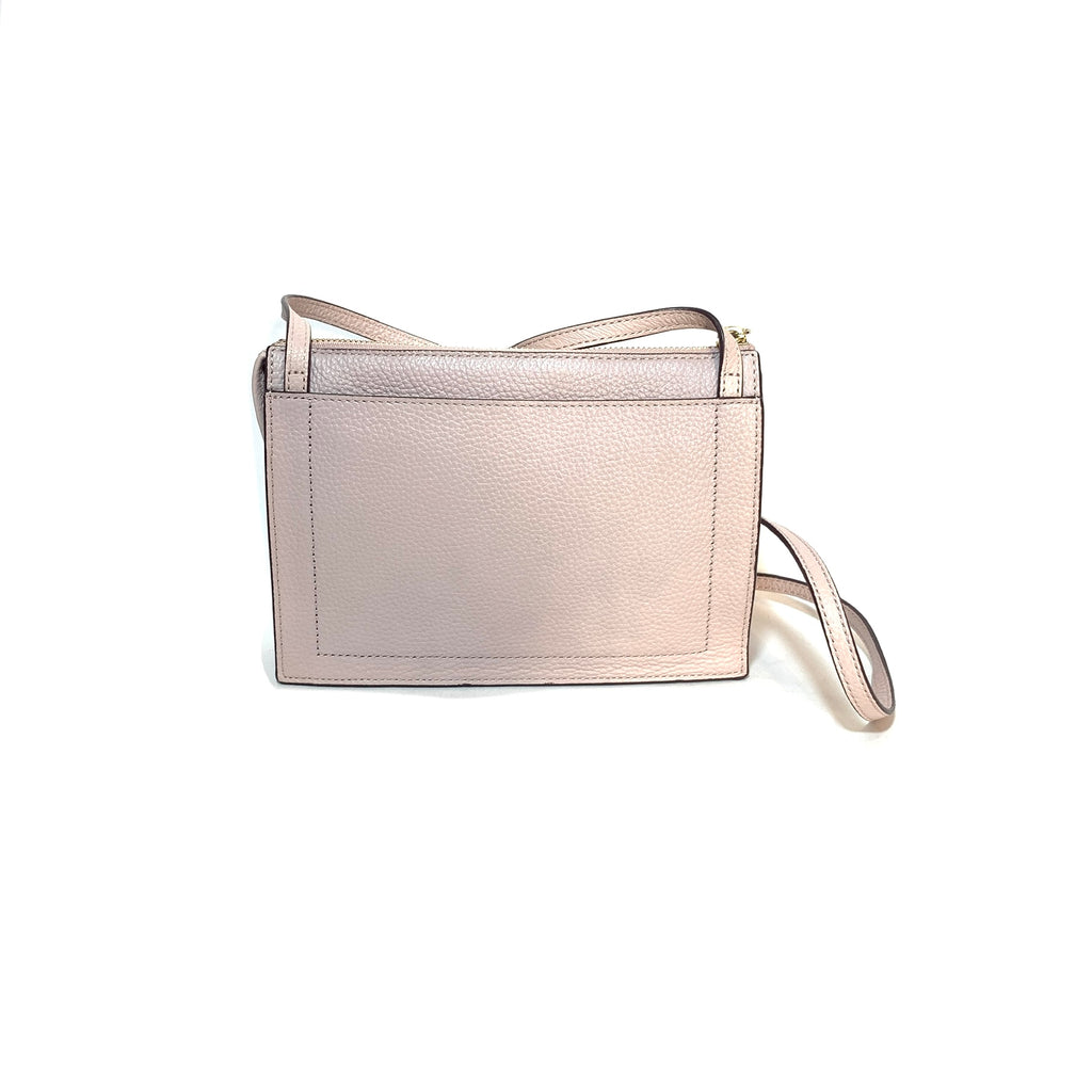 DKNY Light Pink Pebbled Leather Studded Cross Body Bag | Gently Used |