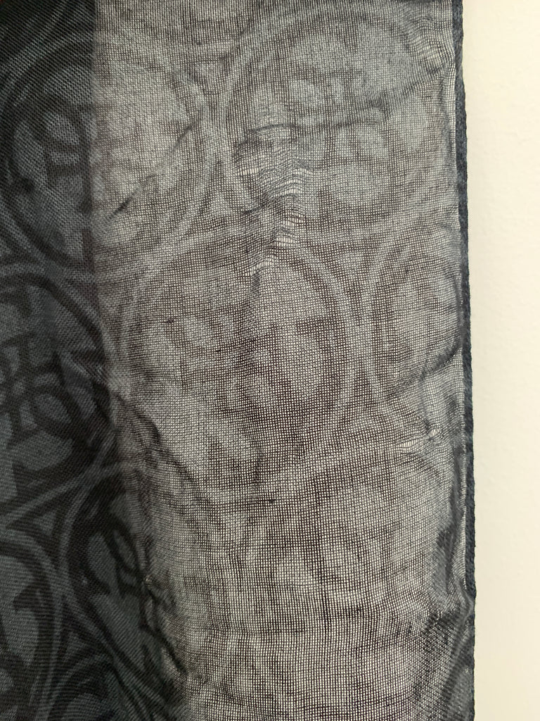 Guess Black Printed Logo Scarf | Pre Loved |