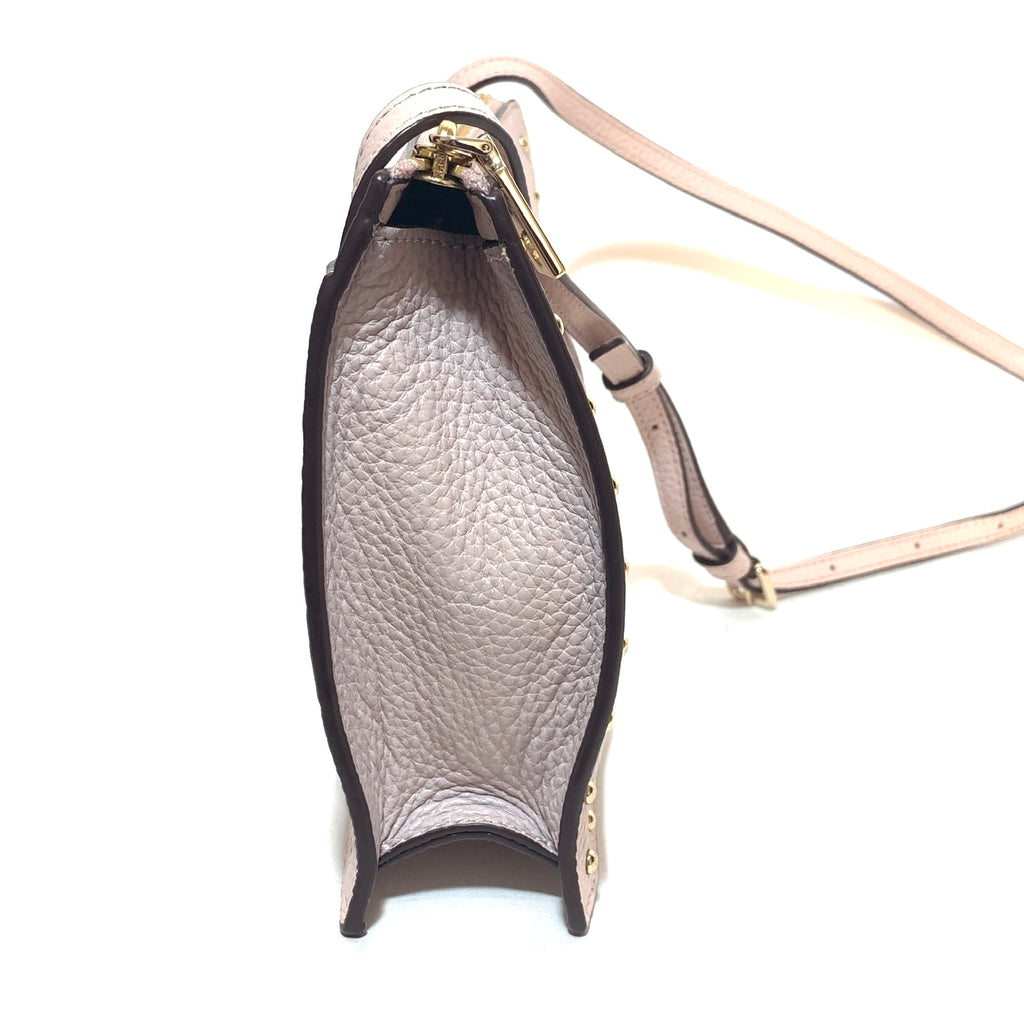 DKNY Light Pink Pebbled Leather Studded Cross Body Bag | Gently Used |