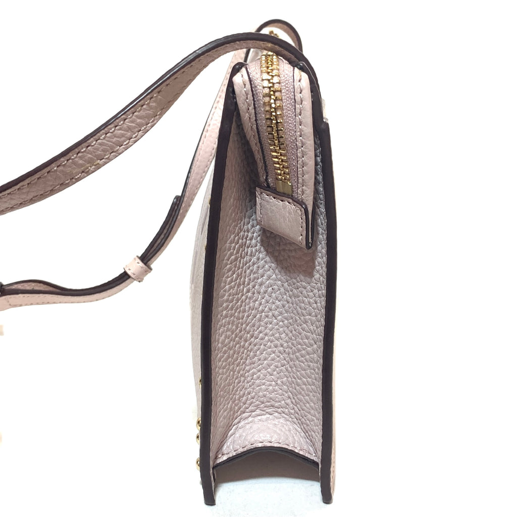 DKNY Light Pink Pebbled Leather Studded Cross Body Bag | Gently Used |