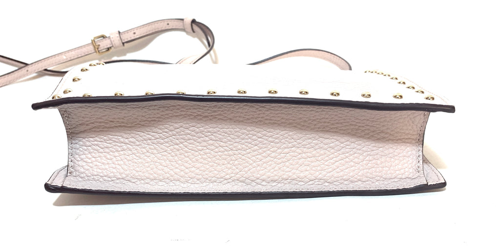 DKNY Light Pink Pebbled Leather Studded Cross Body Bag | Gently Used |