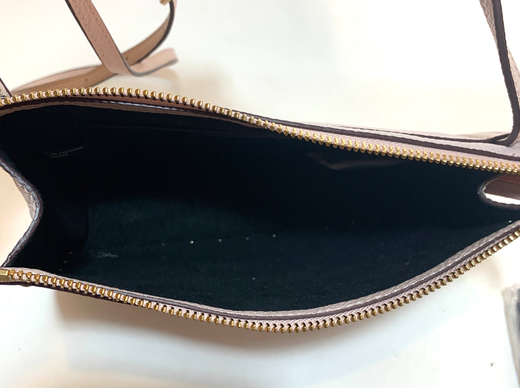 DKNY Light Pink Pebbled Leather Studded Cross Body Bag | Gently Used |