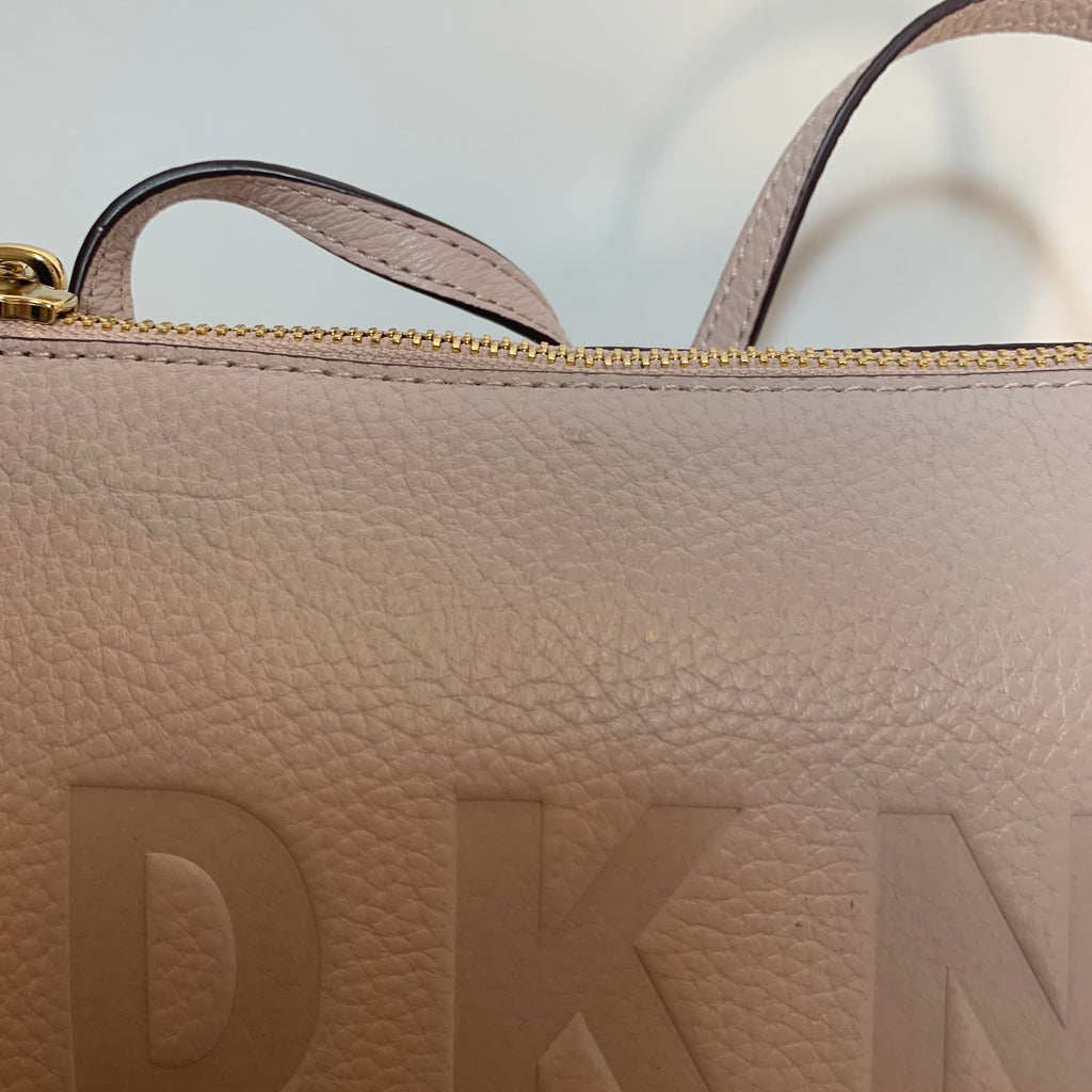 DKNY Light Pink Pebbled Leather Studded Cross Body Bag | Gently Used |