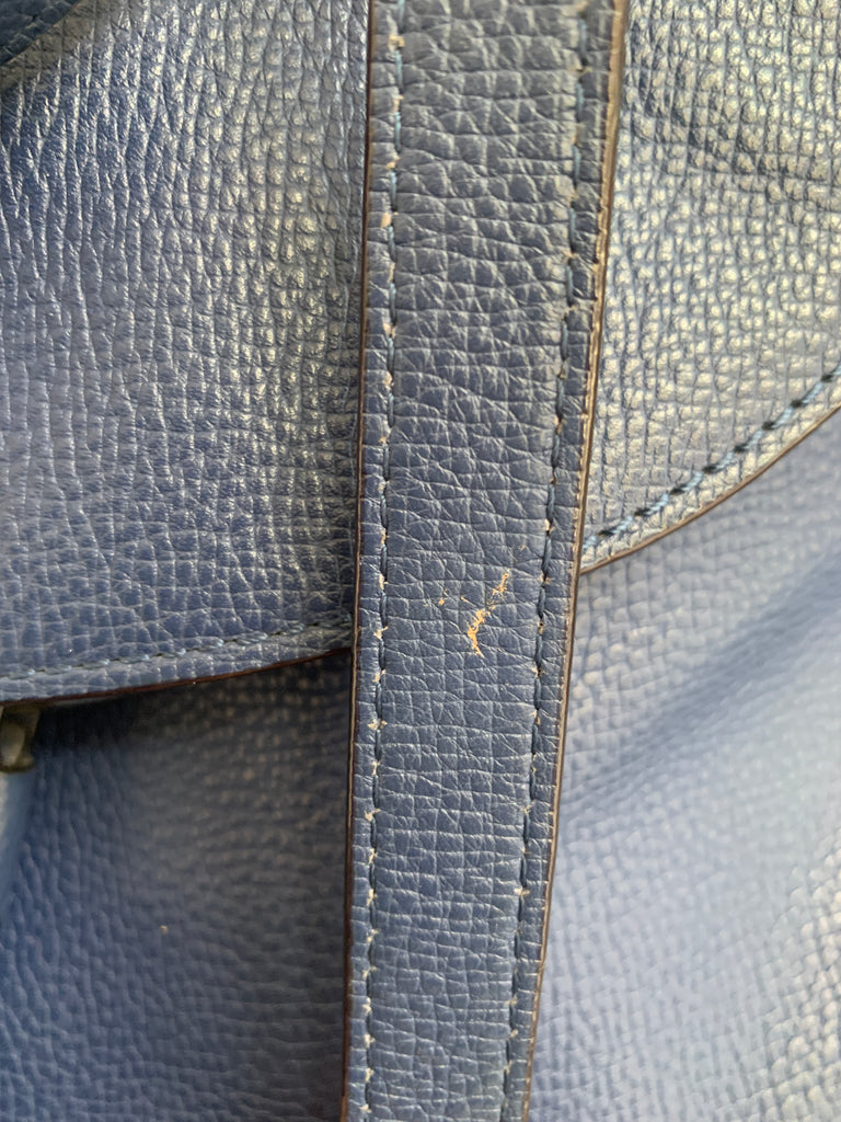 Kate Spade Blue Pebbled Leather 'Jasper Clarke Street' Satchel | Pre Loved |