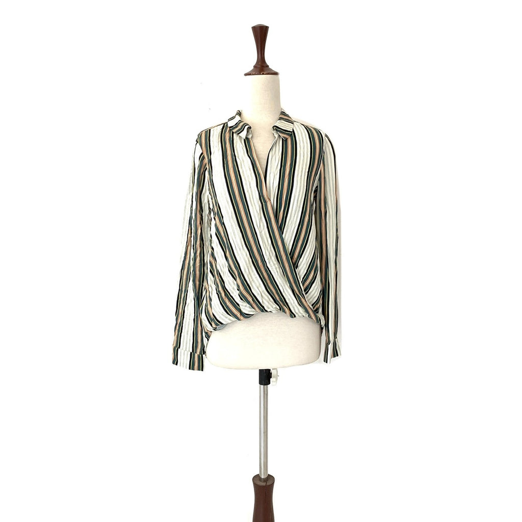 BCBGeneration Striped Cross-Over Top | Brand New |