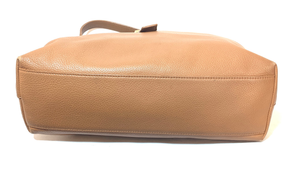 Tory Burch 'Meyer' Tan Leather Plaque Tote | Pre Loved |