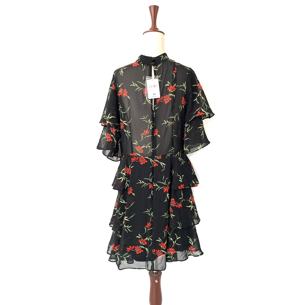 Forever 21 Black Floral Print Dress | Brand New |