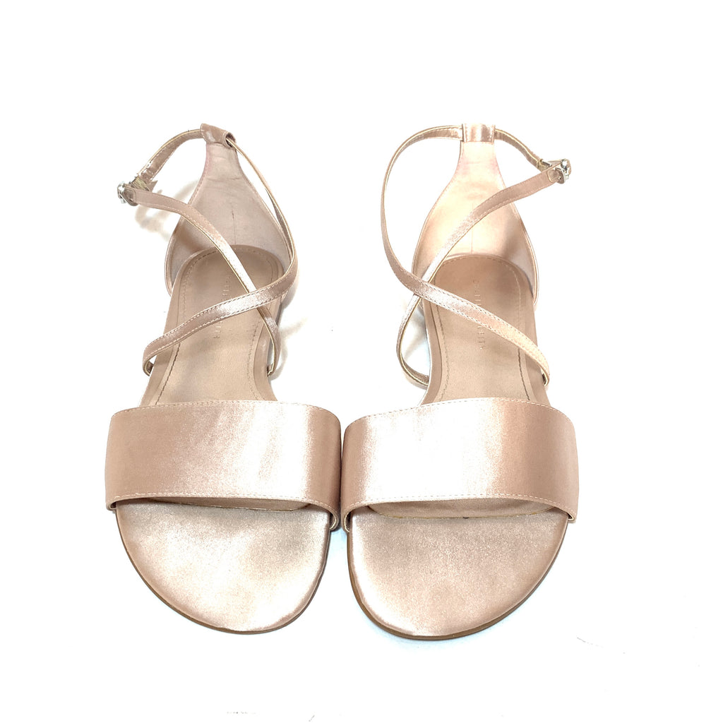 Charles & Keith Taupe Satin Flats | Pre Loved |