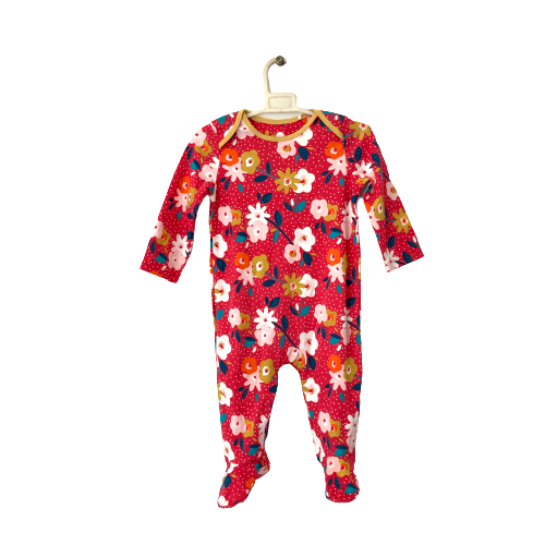 Mothercare Red Floral Printed Romper | Brand New |