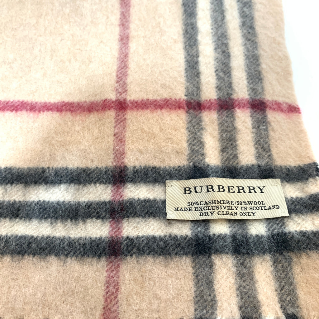 Burberry Wool/ Cashmere Checked Scarf | Gently Used | | Secret Stash