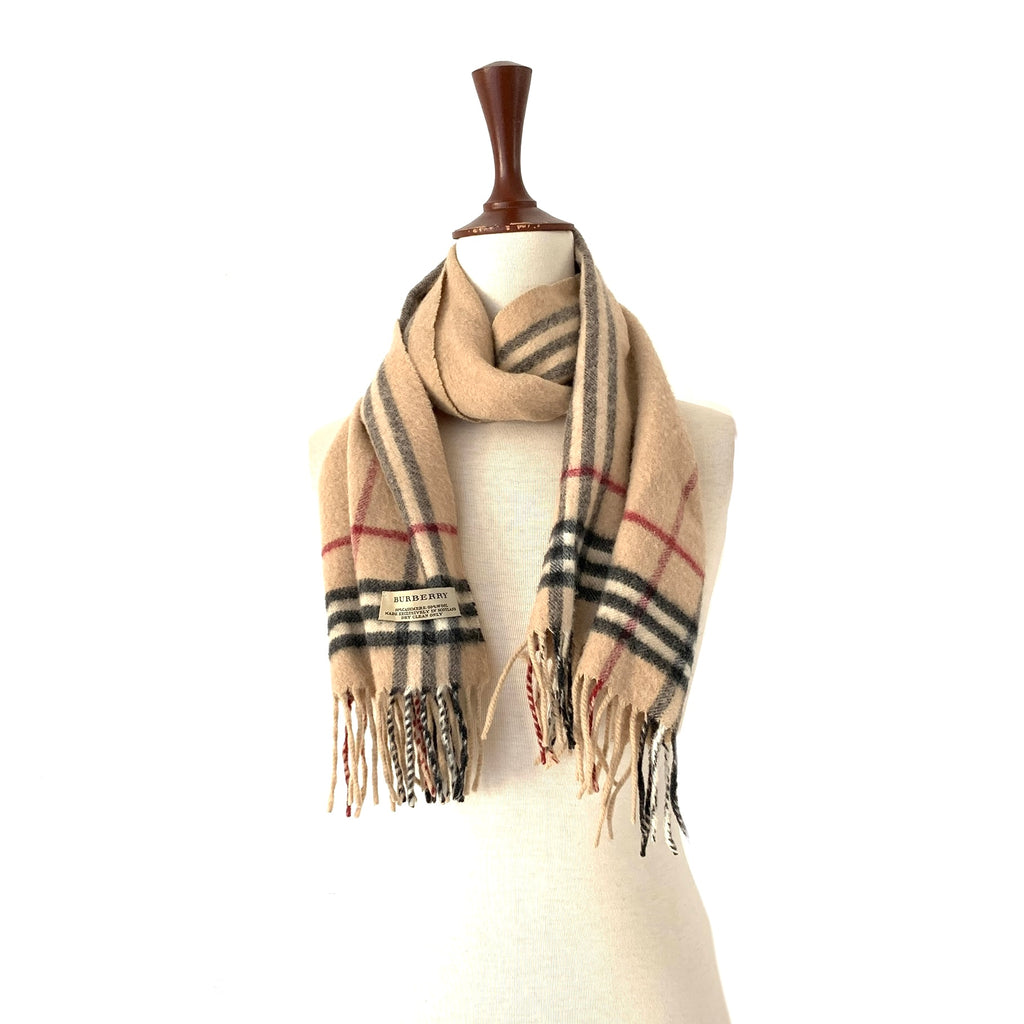 Burberry Wool/ Cashmere Checked Scarf | Gently Used |