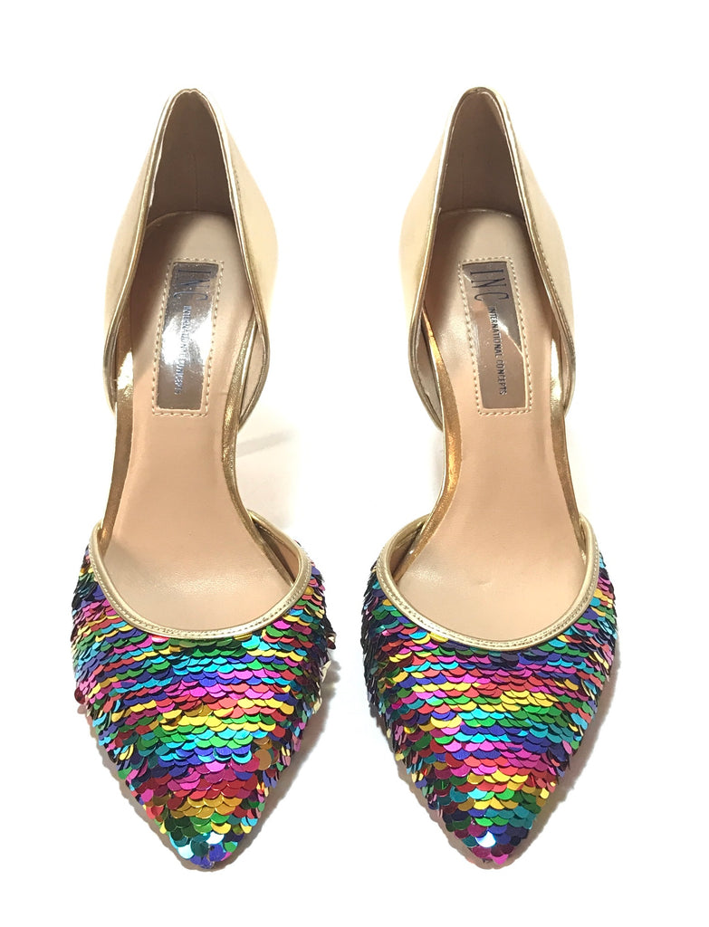 INC Multi Colour Sequence Pointed Pumps | Brand New |