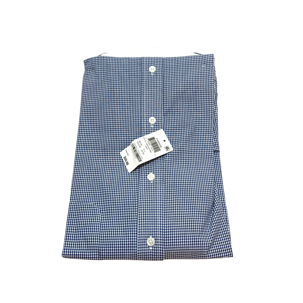 Club Room Men's Blue & White Checked Shirt | Brand New |