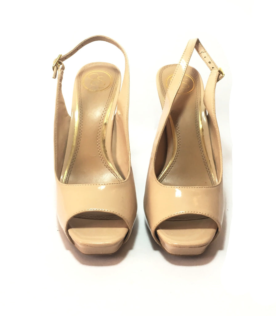 Jessica Simpson Nude Peep Toe Heels | Pre Loved |