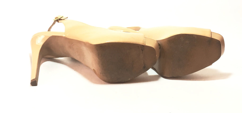 Jessica Simpson Nude Peep Toe Heels | Pre Loved |