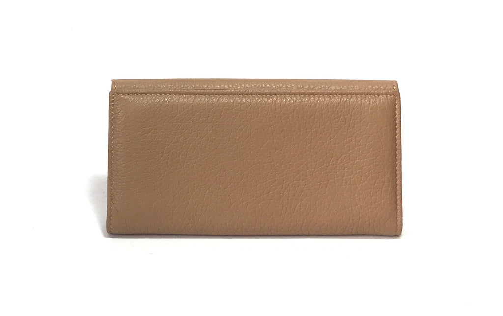 Jimmy Choo Brown Pebbled Leather Continental Wallet | Like New |