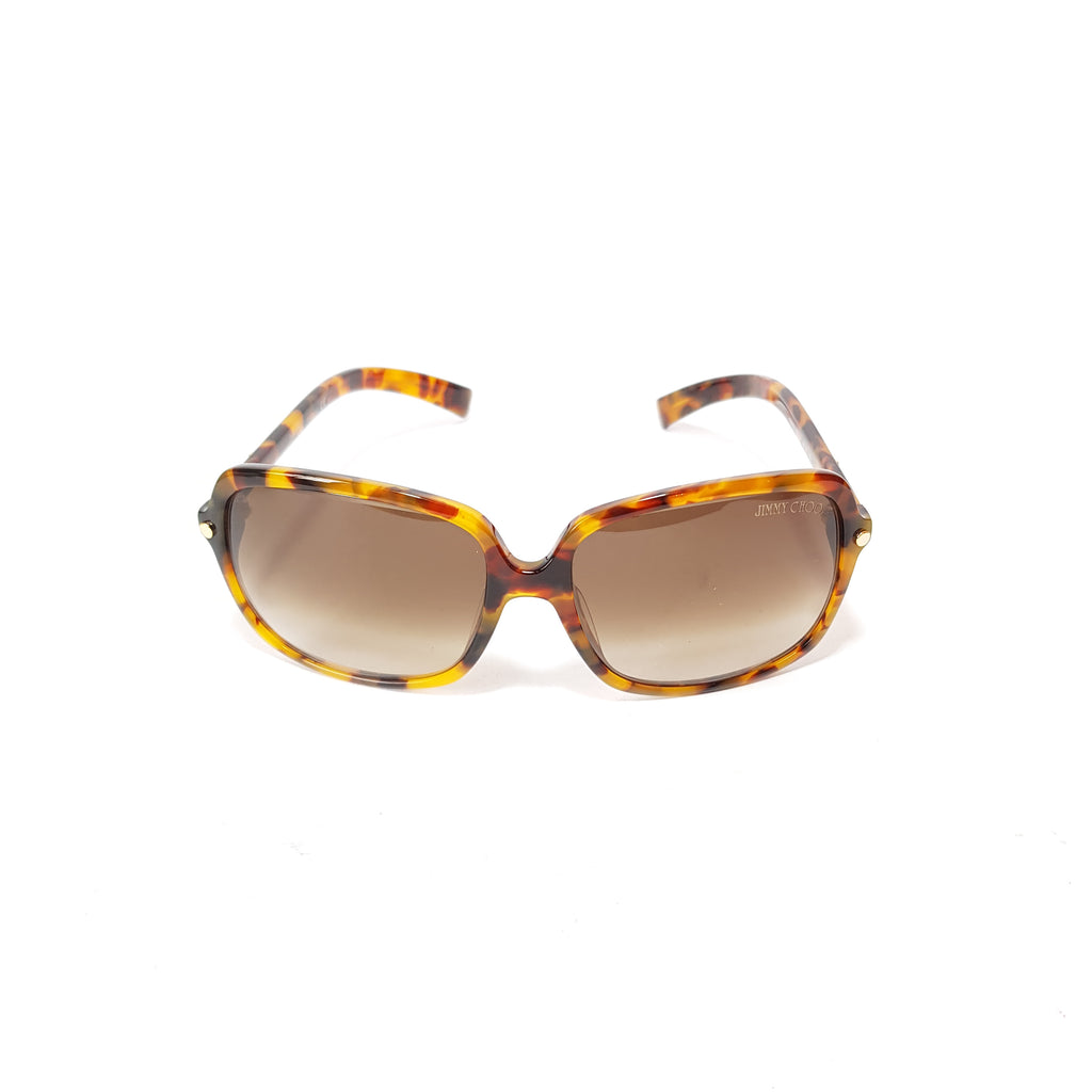 Jimmy Choo Eddie/S Tortoise Rectangular Sunglasses | Gently Used |