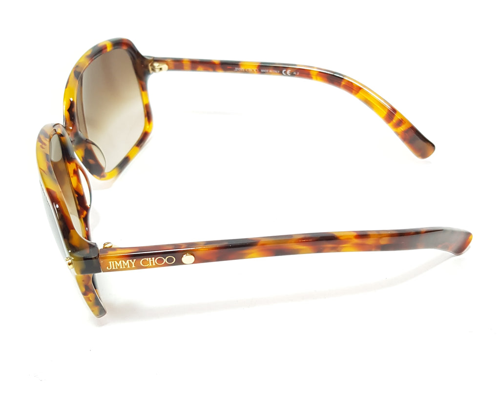 Jimmy Choo Eddie/S Tortoise Rectangular Sunglasses | Gently Used |