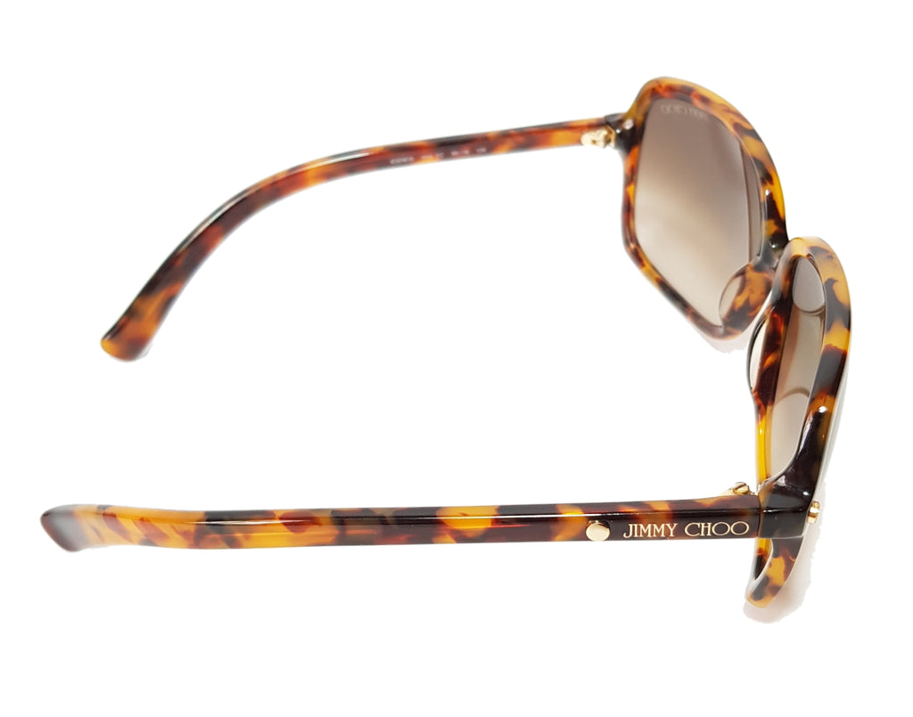 Jimmy Choo Eddie/S Tortoise Rectangular Sunglasses | Gently Used |
