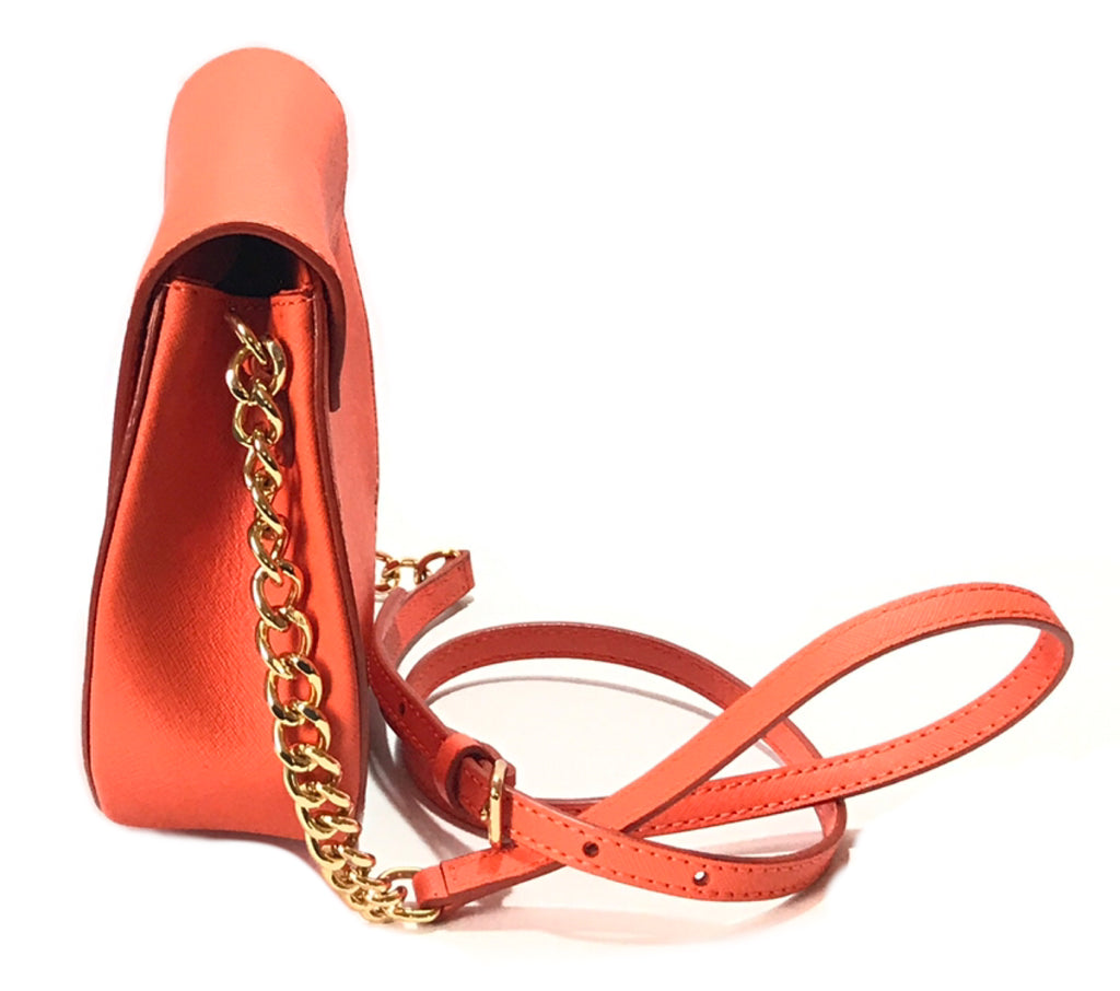 Juicy Couture Orange Leather Saddle Bag | Like New |