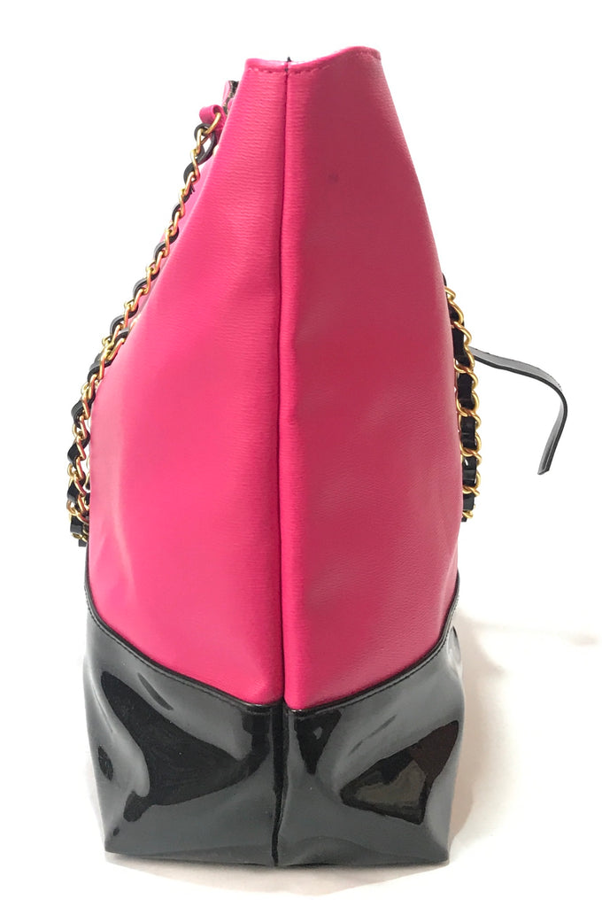 Juicy Couture Pink & Black Tote Bag  | Pre Loved |