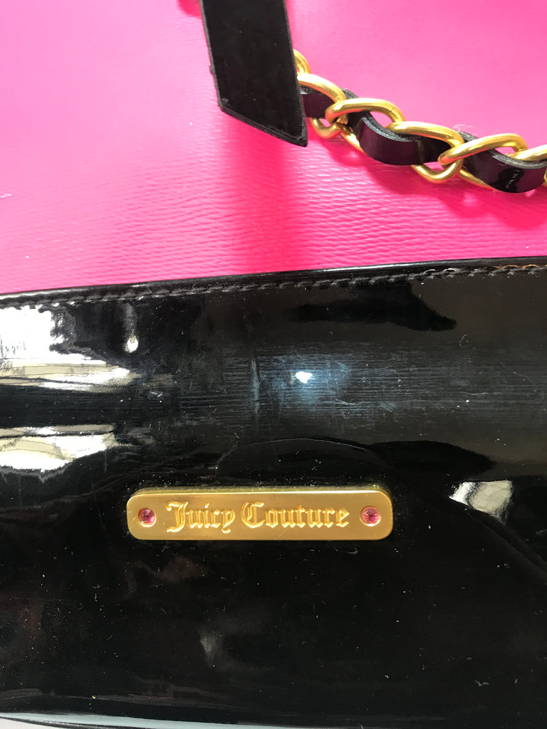 Juicy Couture Pink & Black Tote Bag  | Pre Loved |