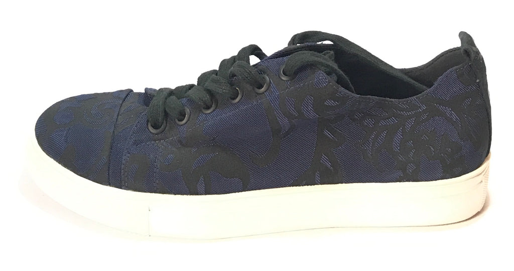 Karl Lagerfeld Blue & Black Floral Print Sneakers | Like New |