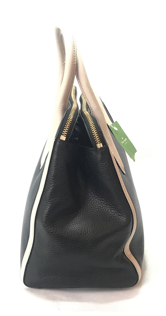 Kate Spade Black 'Duncan Caroline Lane' Leather Tote  | Brand New |