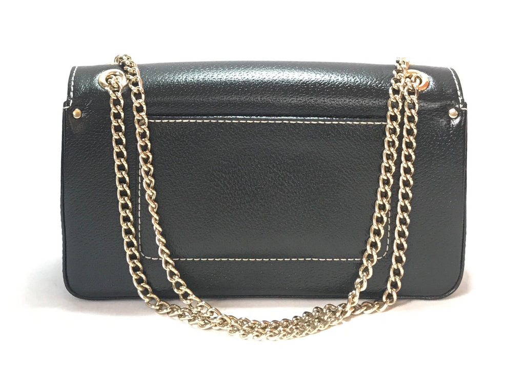 Kate Spade Black Leather Turn-lock Shoulder Bag | Gently Used |