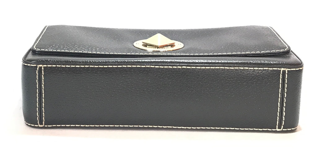 Kate Spade Black Leather Turn-lock Shoulder Bag | Gently Used |