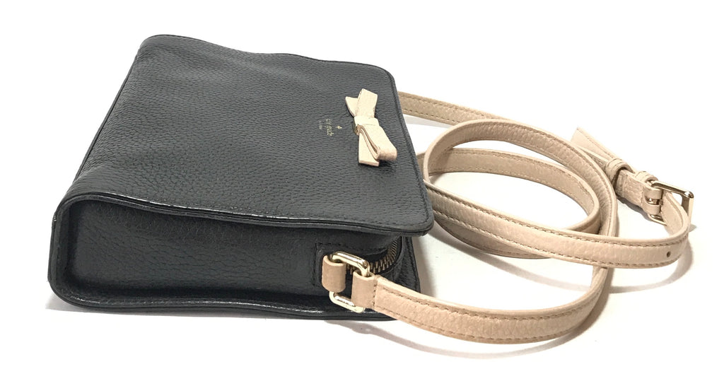 Kate Spade Black With Nude Bow Cross Body Bag | Pre Loved |