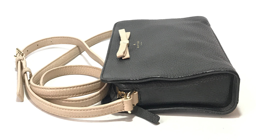 Kate Spade Black With Nude Bow Cross Body Bag | Pre Loved |