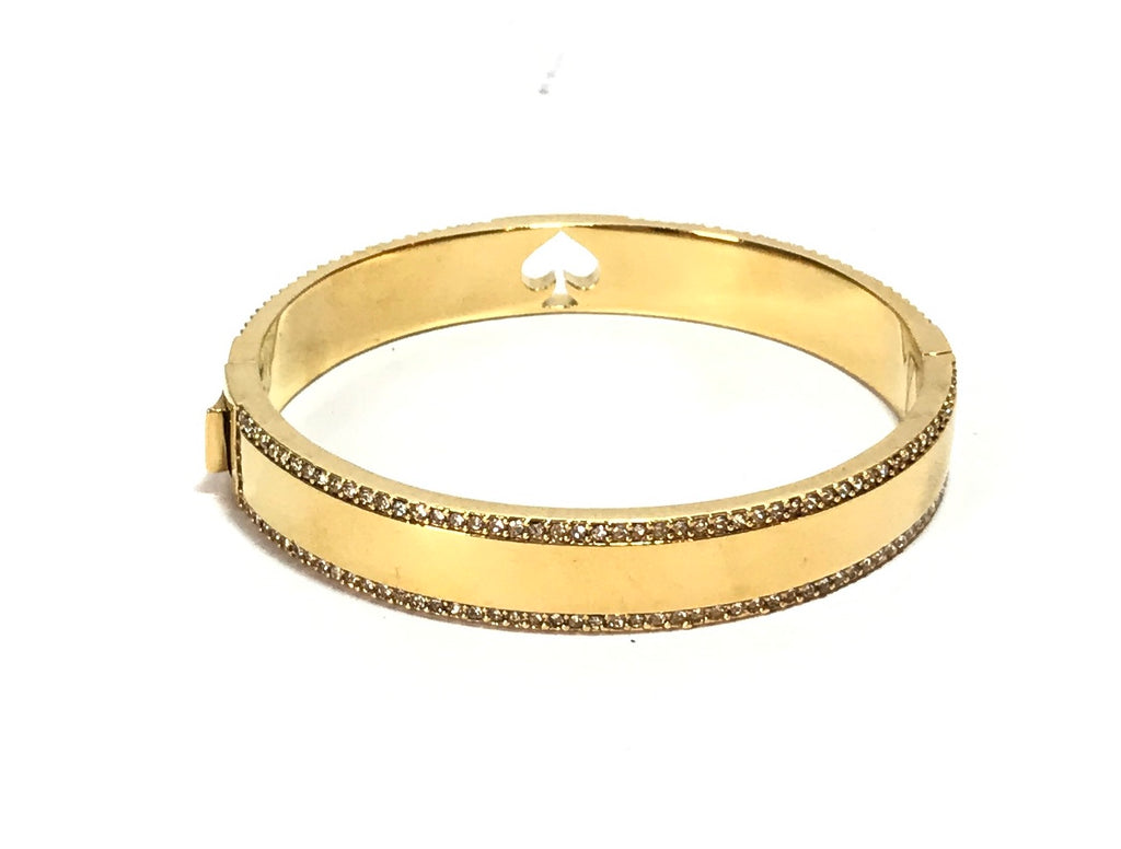 Kate Spade Gold Pave Spade Hinge Bangle | Brand New |