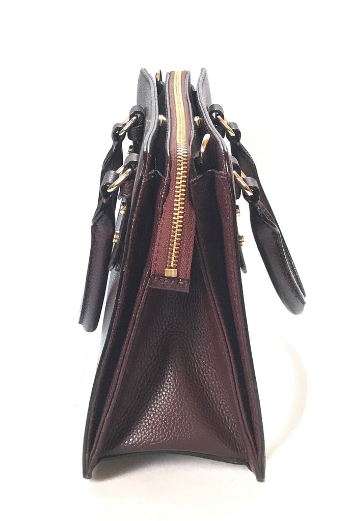 Kate Spade Maroon Pebbled Leather Satchel | Like New |