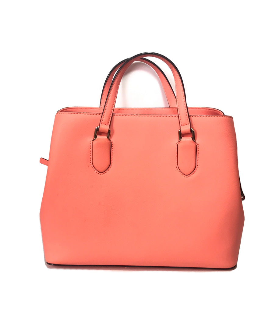 Kate Spade Coral Leather Satchel Tote | Pre Loved |