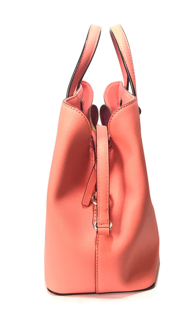 Kate Spade Coral Leather Satchel Tote | Pre Loved |