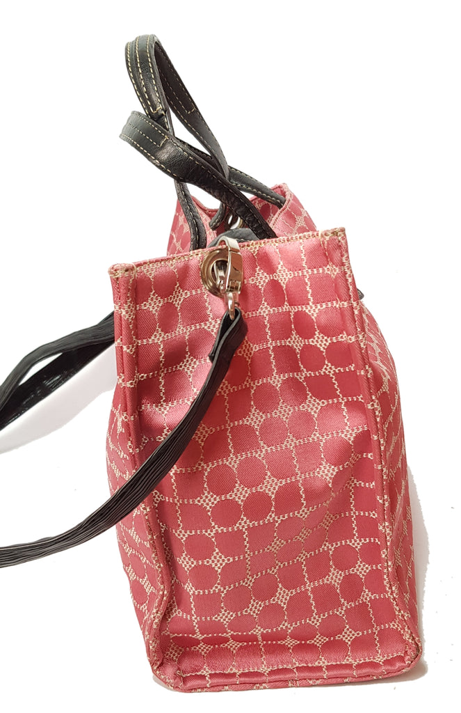 Kate Spade Pink Canvas Geometric Print Tote | Pre Loved |