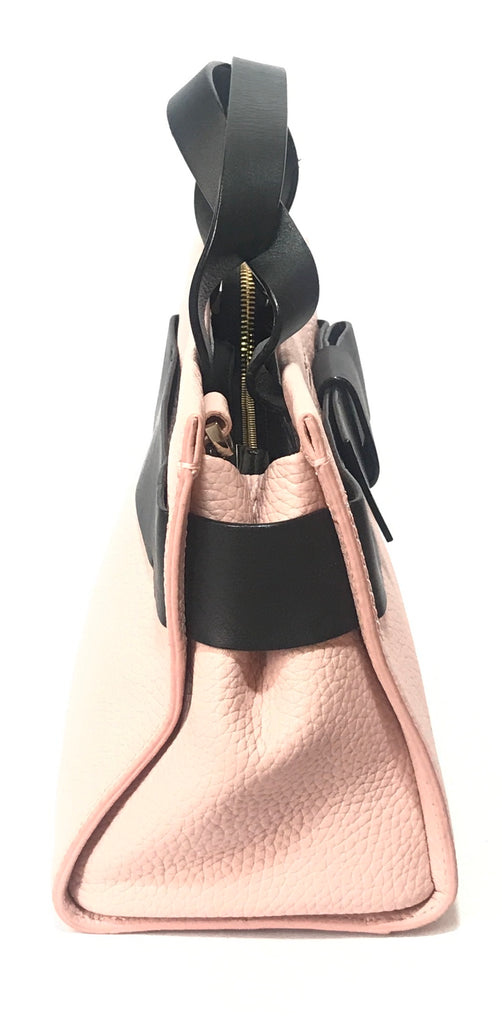 Kate Spade Pink & Black Pebbled Leather Bow Cross Body Bag | Like New |